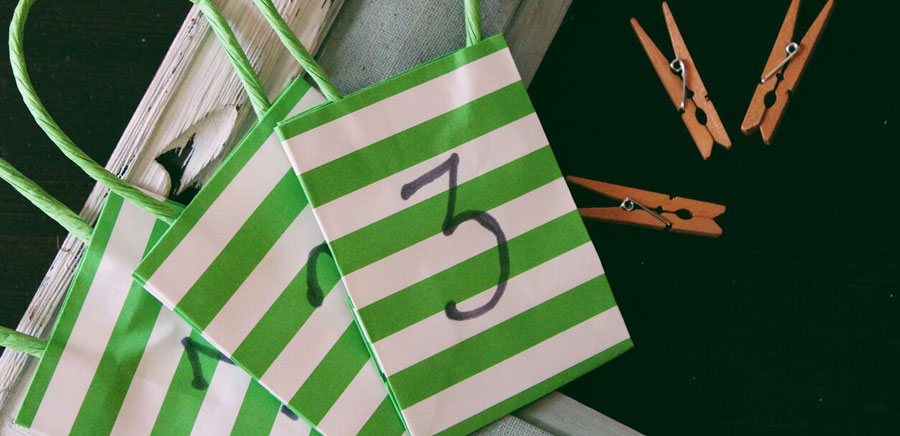 advent calendar bags clothespins