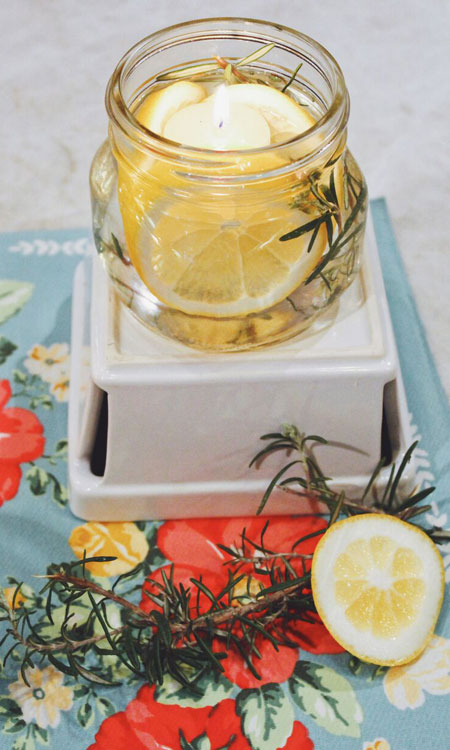 lemon diy candle